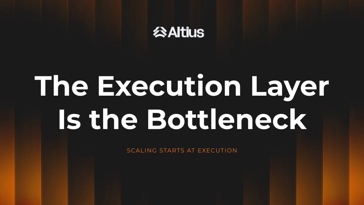 Anmria8's tweet photo. Scaling blockchain isn’t just a throughput problem.
It’s an architecture problem.
Most chains try to optimize everything at once - and that’s exactly why they fail.
Х-@AltiusLabs 
1/5 #ParallelExecution https://t.co/iMLdOiw7Cy