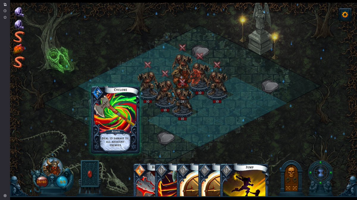 ObsidianStack's tweet photo. Happy #TurnbaseThursday
Witherheart is a roguelike deck builder with turn based combat. Play the demo on https://t.co/61Fmh7vQpQ or on itch https://t.co/nUIJO9kXS3
#browsergames #indiedev #indiegames #gamedev #gamedevelopment https://t.co/xxhIXqBVFG