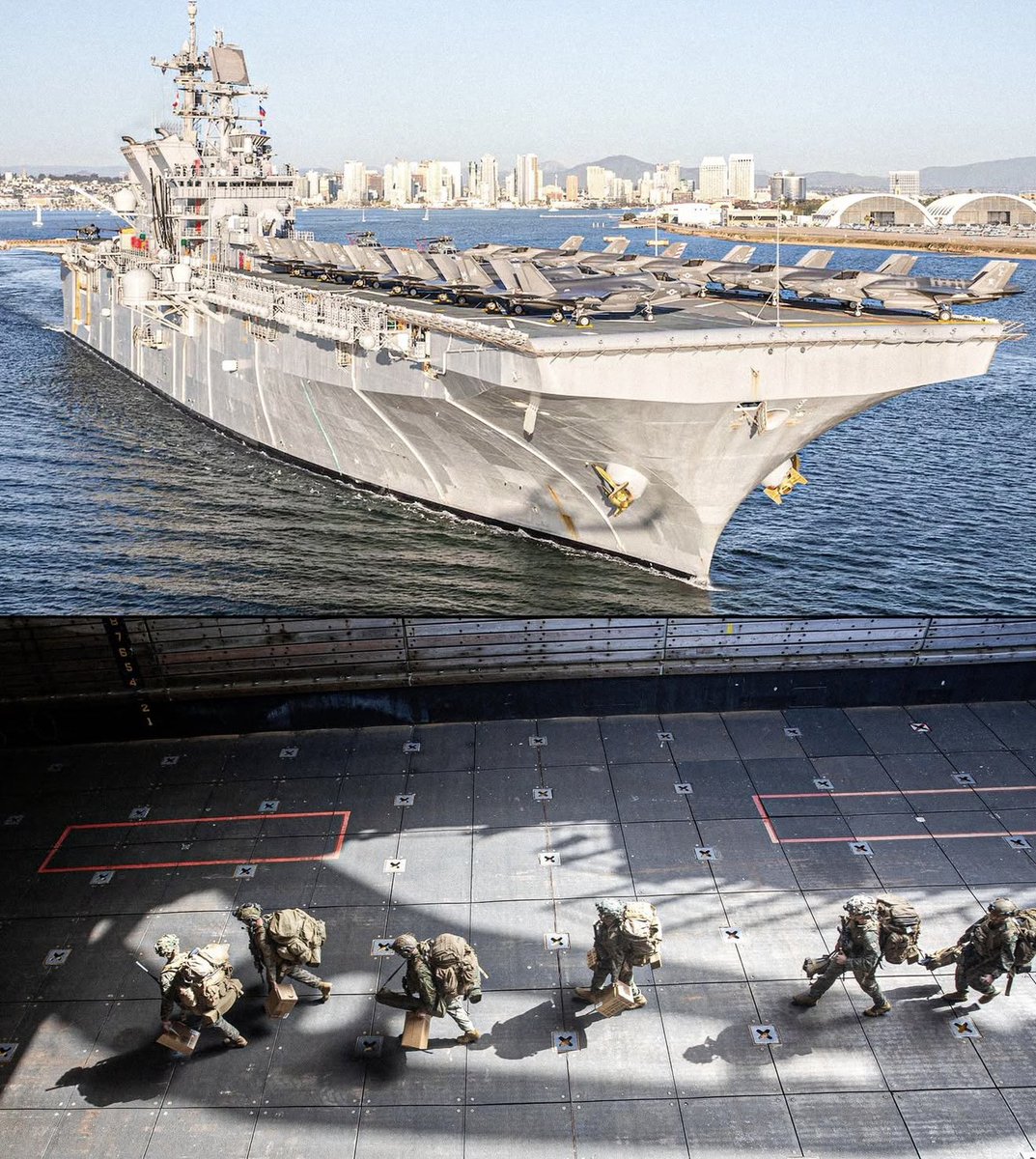 United States Navy has deployed the USS Tripoli with over two thousand ...