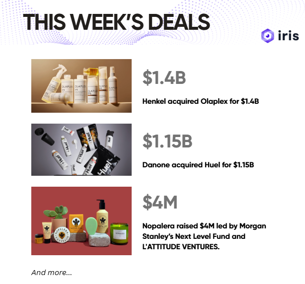 WEEKLY CONSUMER GOODS TRANSACTION ROUNDUP - 03.26.26

VC Deals:

👉 Habiza the Gen Z-led hummus brand, has closed a $2.5M seed round led by supernatural ventures and Vanquish Equity to fund national distribution.

👉 Just Date, a physician-founded organic sweetener brand, secured