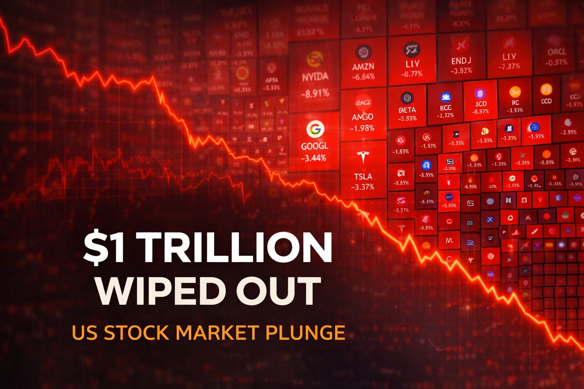 CoinGapeMedia's tweet photo. 🇺🇸 More than $1,000,000,000,000 erased from the US #stock market. https://t.co/l8hs87VaZE