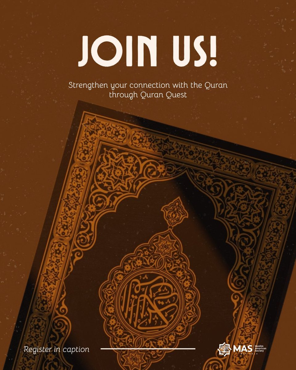 MASBayArea's tweet photo. Call your friends and family, and start studying for Quran Quest today! Don't miss out on this learning opportunity. 

Register Now: https://t.co/SsOuEMK0Cw https://t.co/BjXVrmYPIa