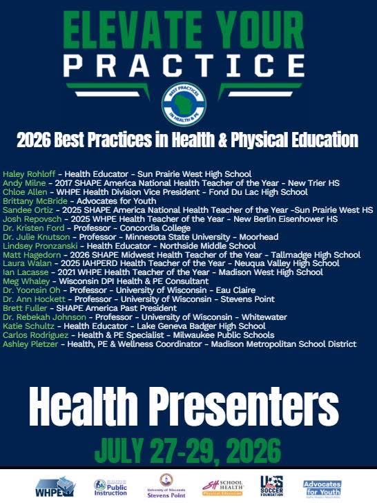 WillWestphal's tweet image. Come learn with us #physed #WIBPinHPE  
#FreshCoastBestCoast 

www3.uwsp.edu/conted/Pages/B…