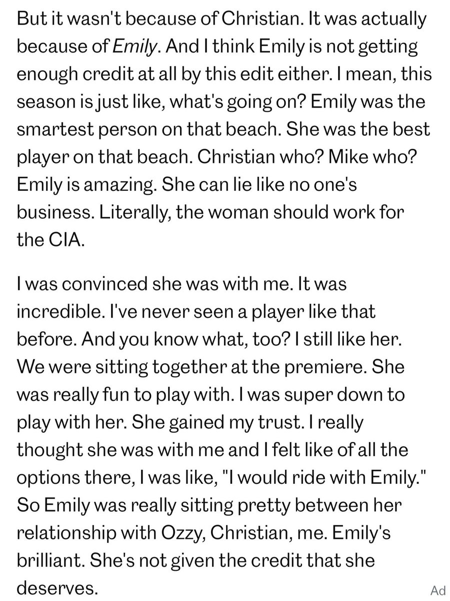 reality_ahmad2's tweet photo. Emily Flippen deserves more credit 

#Survivor50 https://t.co/sQhDTNDMPm