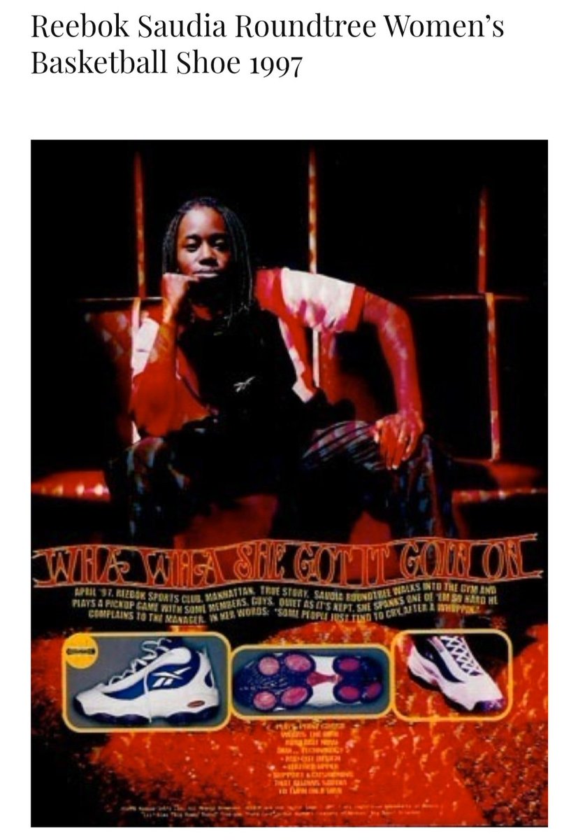 TreTilJon's tweet photo. Fun fact about our NJCAA HOF Inductee of 2026!  She was a female athlete with a shoe deal in 1997.  Her name is SAUDIA ROUNDTREE!  #CROWNEDINTHECHUCK https://t.co/JAlPToWuco
