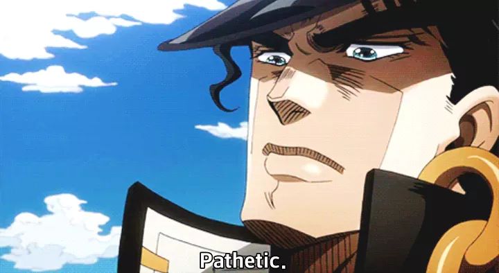 Connor_TheHuman's tweet photo. @DiscussingFilm So they're just gonna hold Steel Ball Run for ransom then? https://t.co/t85N3CLwNY