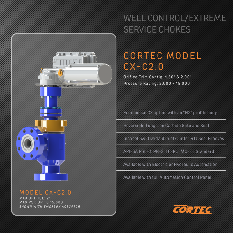 uscortec's tweet photo. Product Highlight: Well Control / Extreme Service Chokes

CORTEC CX-C2.0: our most economical choke, built for high-pressure and abrasive environments. Reliable, cost-effective, and designed for seamless integration. Discover the full lineup: https://t.co/113xeWf78P #AmericanMade https://t.co/TfRrmTg1Gl