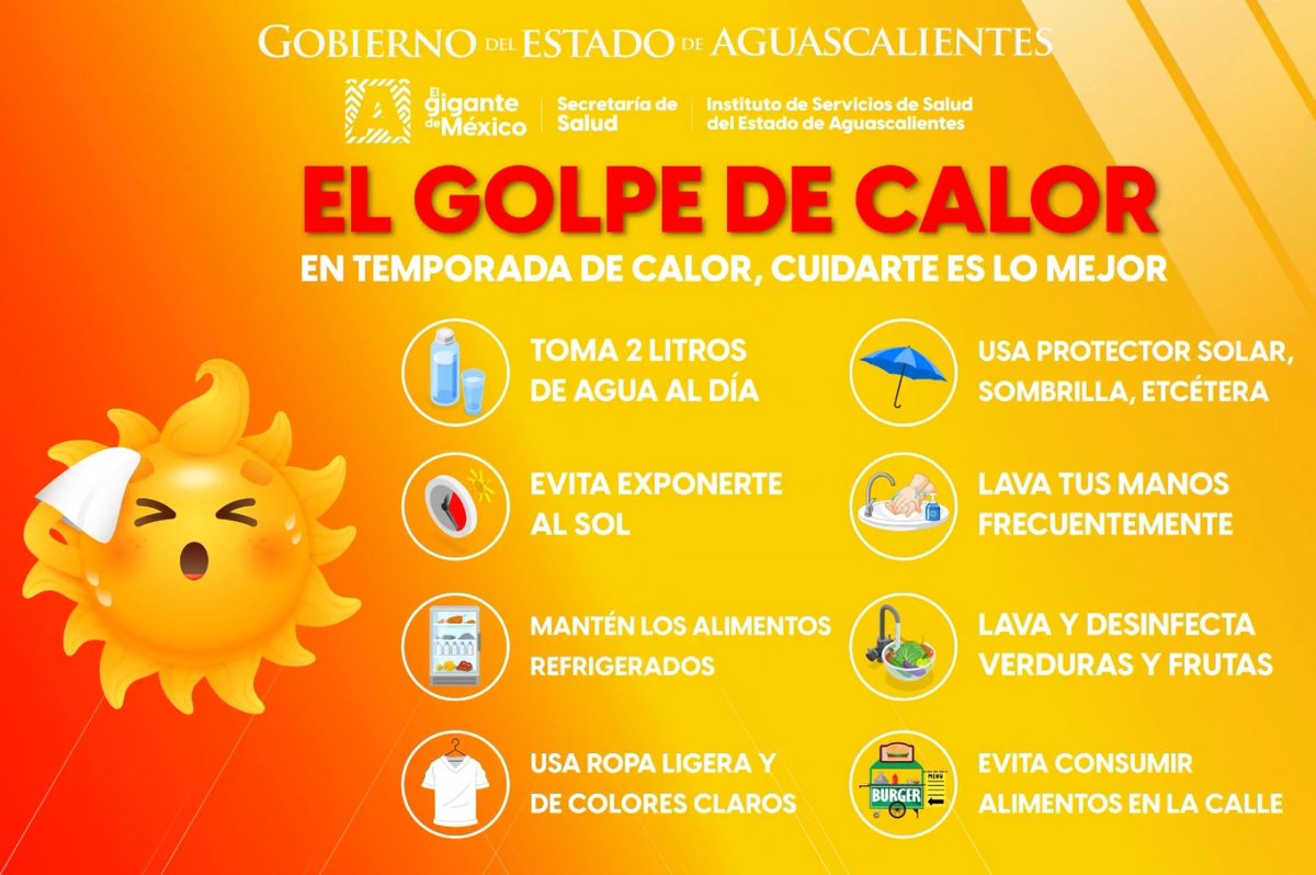 𝙍𝙚𝙘𝙤𝙢𝙚𝙣𝙙𝙖𝙘𝙞𝙤𝙣𝙚𝙨 𝙚𝙣 𝙚𝙨𝙩𝙖 𝙩𝙚𝙢𝙥𝙤𝙧𝙖𝙙𝙖 𝙙𝙚 𝙘𝙖𝙡𝙤𝙧
Evita un golpe de calor o una deshidratación en estos días calurosos:

#LegadoParaMiGente