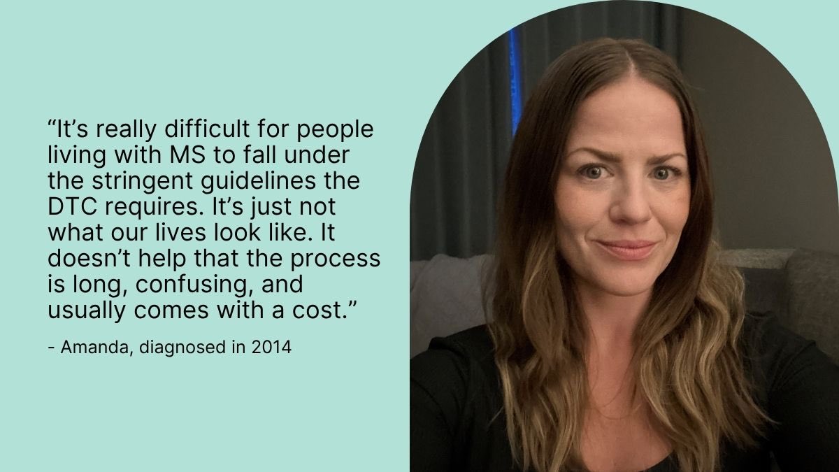 MSCanOfficial's tweet photo. For many Canadians like Amanda, applying for the Disability Tax Credit (DTC) means gathering documentation, paying fees, and repeatedly being asked to prove what their hardest days look like.
 
It shouldn’t be this hard. https://t.co/crmqS7DPiy