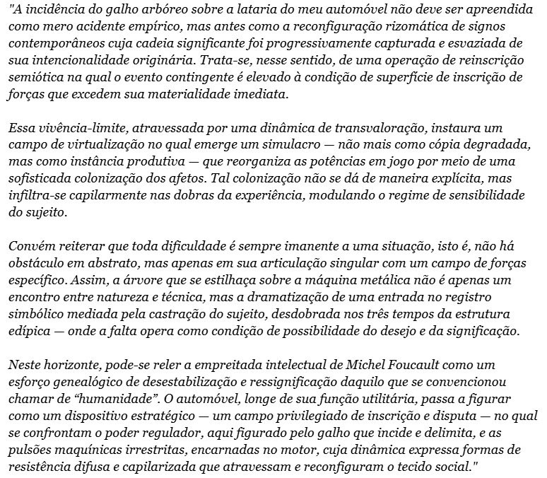 URGENTE 🚨 Galho de árvore do estacionamento do IP cai sobre o carro do professor doutor músico e quase deputado Vl*dimir S*fatle. Em resposta, o senhor prestou o seguinte depoimento: