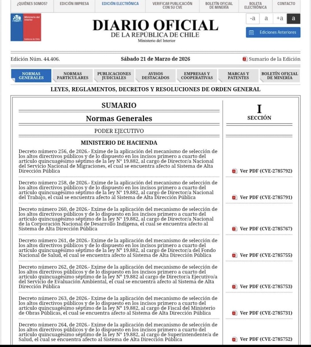 Miren la cantidad de decretos de esta dictadura de Kast y sus ministros