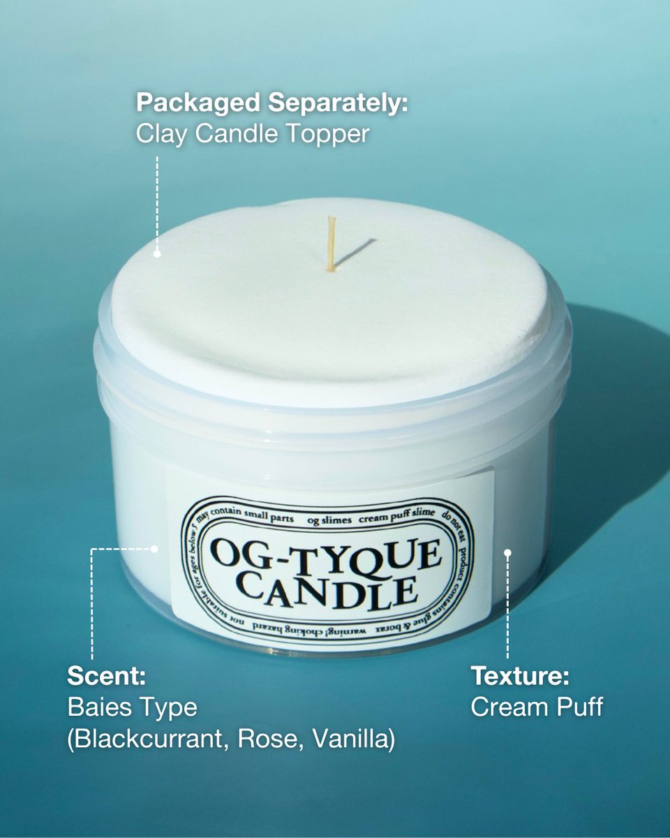 OGSlimesShop's tweet photo. they might look like candles but they are not candles!!!!! do not light your slime on fire!!!!! i’m so serious!!!!!! (part 1) 
Candle Restock drops this Friday at 3pm PST 🕯️✨ https://t.co/DVhrPH66Uq