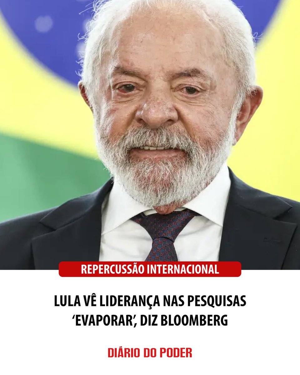 diariodopoder's tweet photo. A agência de notícias Bloomberg destaca, nesta quinta-feira (26), o derretimento do desempenho do presidente Lula (PT) nas pesquisas eleitorais presidenciais, nos últimos meses. https://t.co/zJ9BRpzsog https://t.co/e4gwtya3A1