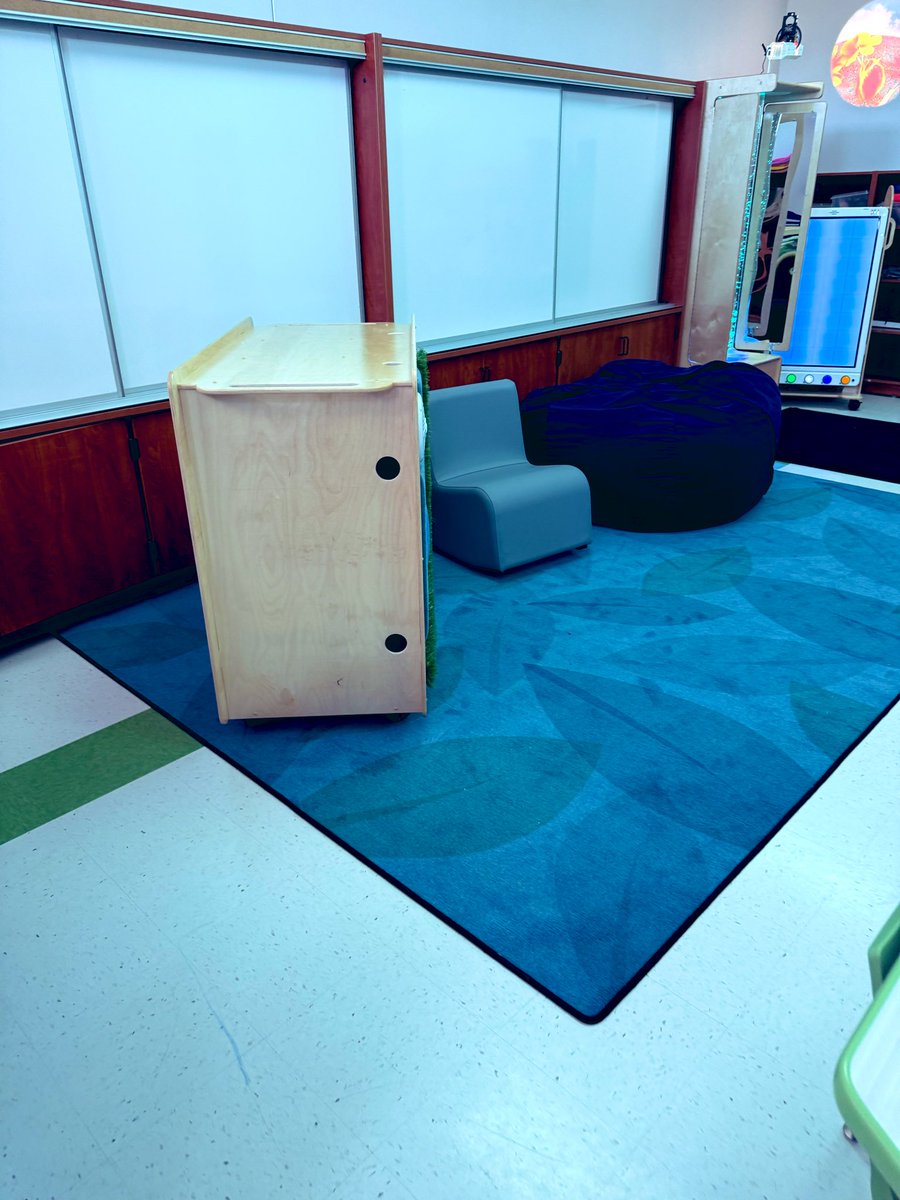 mgalve01's tweet photo. Mental Health Matters at Stronger Connections Grant Campus @MRidge_ES. Creating a CALM on campus with the new ZEN ZONE! This supports & enhances students, faculty/staff a quiet place to BREATHE, RESET, & RECHARGE.💜🧡 
A peaceful mind supports powerful learning.#SCG, #TCSS, #TeamSISD, @ABarrios_SISD, @MDominguez_SISD
