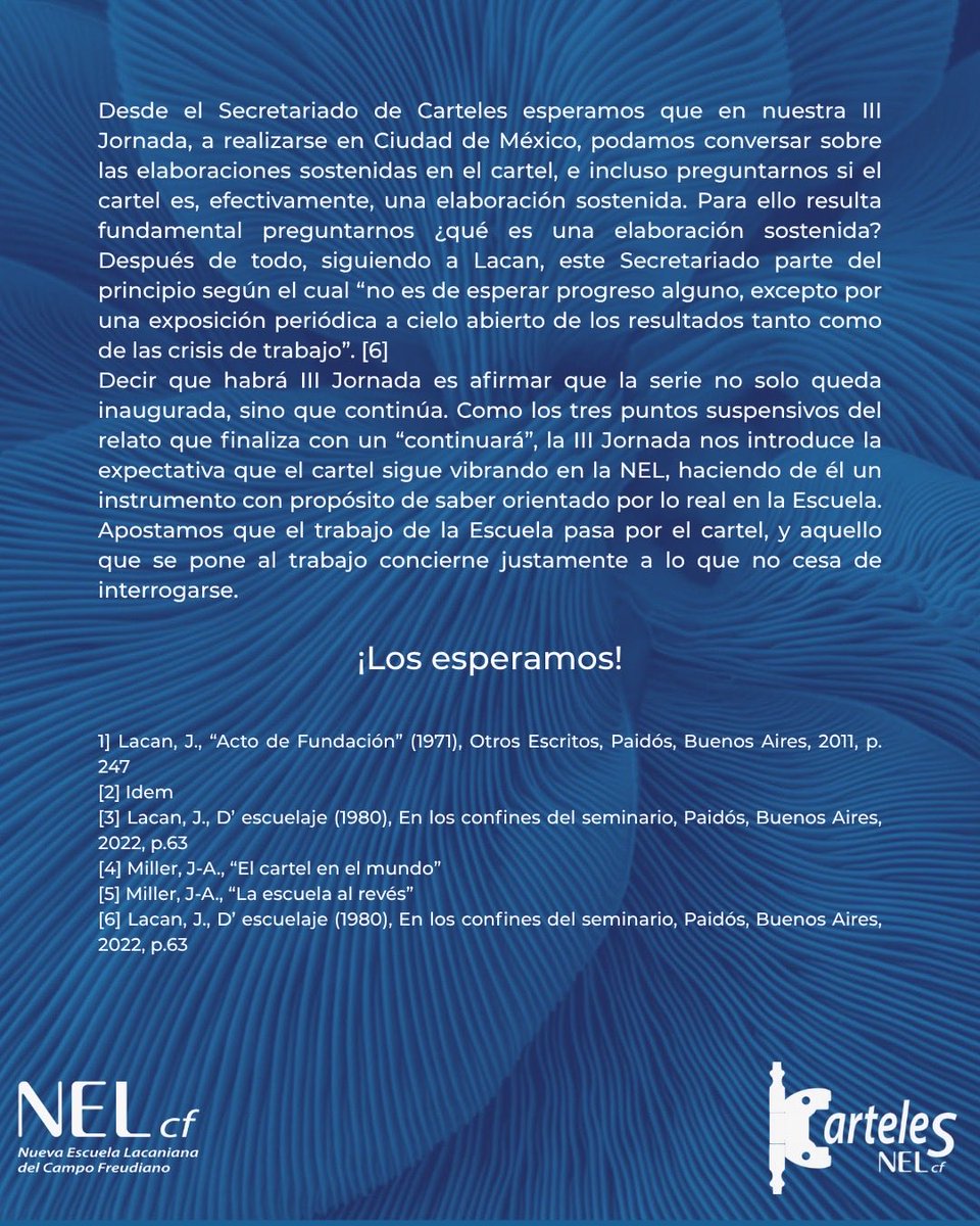 Nueva Escuela Lacaniana del Campo Freudiano tweet media