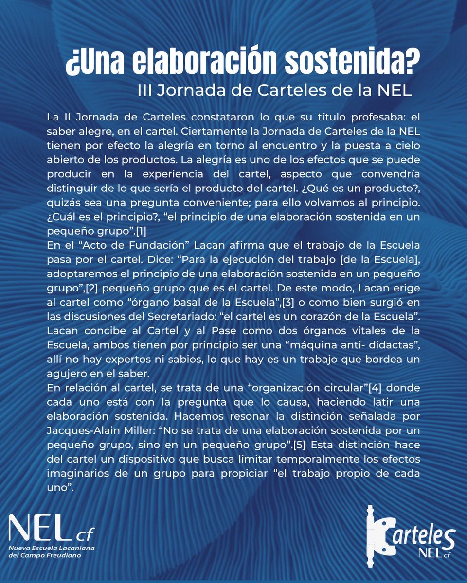 Nueva Escuela Lacaniana del Campo Freudiano tweet media