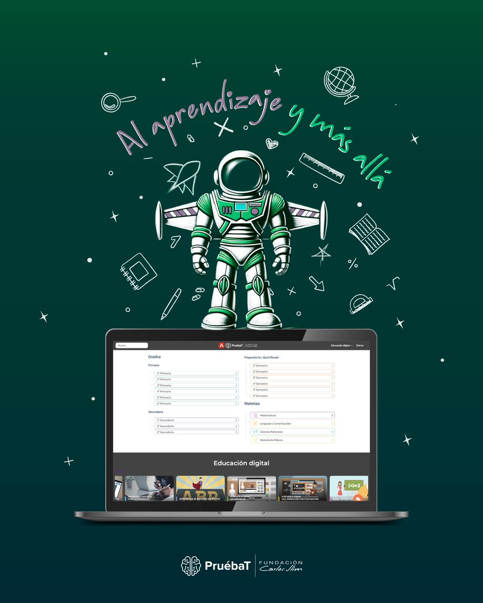 PruebaT_org's tweet photo. En #PruébaT encontrarás contenidos pensados para ampliar tus conocimientos y despertar tu curiosidad. 🧠

Regístrate 📲 https://t.co/u1HOgu2aVy y comienza a explorar todo lo que tenemos para ti. 🤓

¡Únete a nuestro canal de WhatsApp! 👉🏻 https://t.co/56er1F7fSE

#FCS #Educación https://t.co/EpenhRSMBJ
