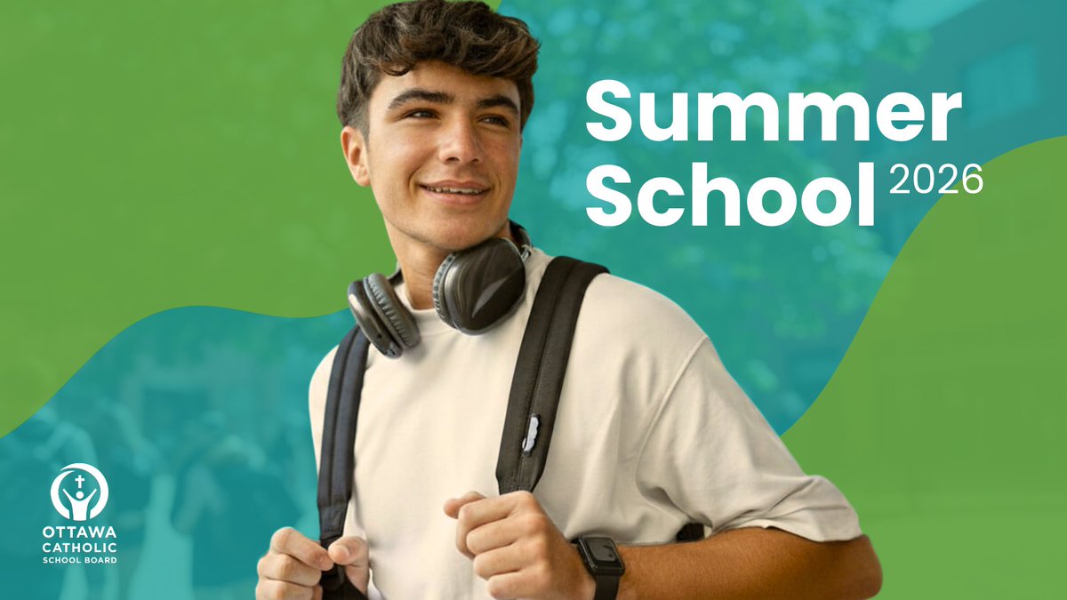 OttCatholicSB's tweet image. Summer School registration is now open! ☀️📚

With #OCSB, students can learn, grow and explore new opportunities this summer. Earn credits, build skills and gain experience.

Learn more: ocsb.ca/2026/03/26/sum…

#SummerSchool #StudentSuccess