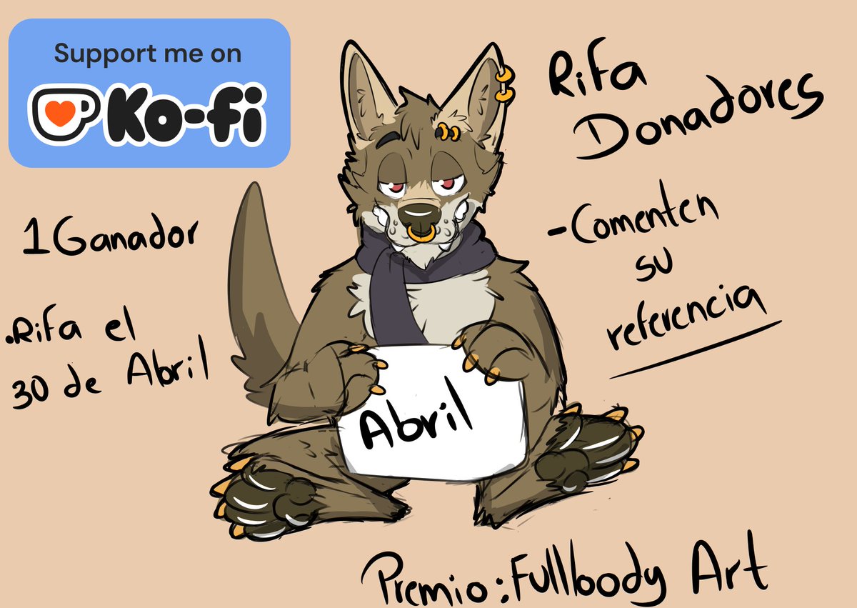 Listo el post para la rifa de donadorse en kOFI!! 
ko-fi.com/bochicoyote