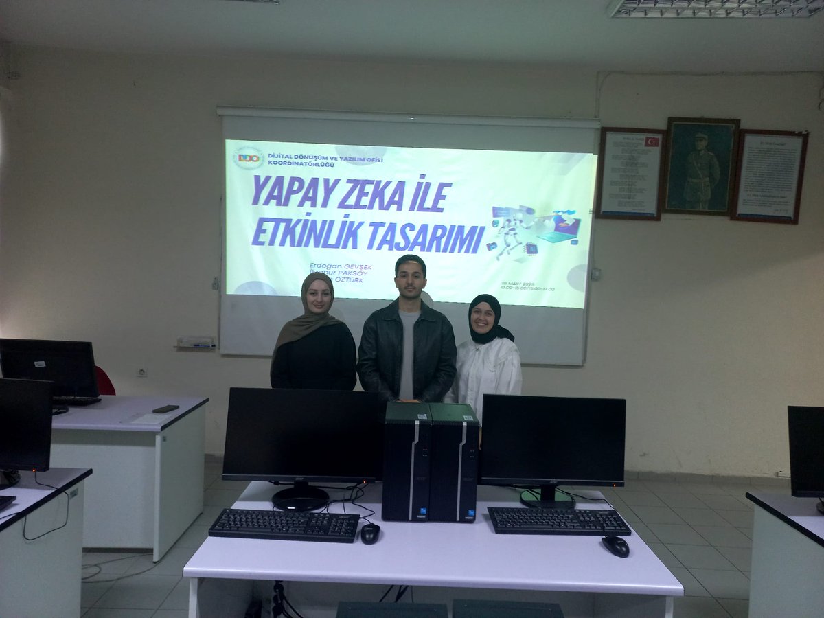 TrabzonDDO's tweet photo. 🚀 “Yapay Zekâ ile Etkinlik Tasarımı” eğitimimizi başarıyla tamamladık.
♦️ Detaylı Bilgi için: https://t.co/04ID27GFHD
#dijitaldönüşümveyazılımofisi
#trabzonüniversitesi
#trabzonddo
@trabzonuniv https://t.co/cvdCIhIppp