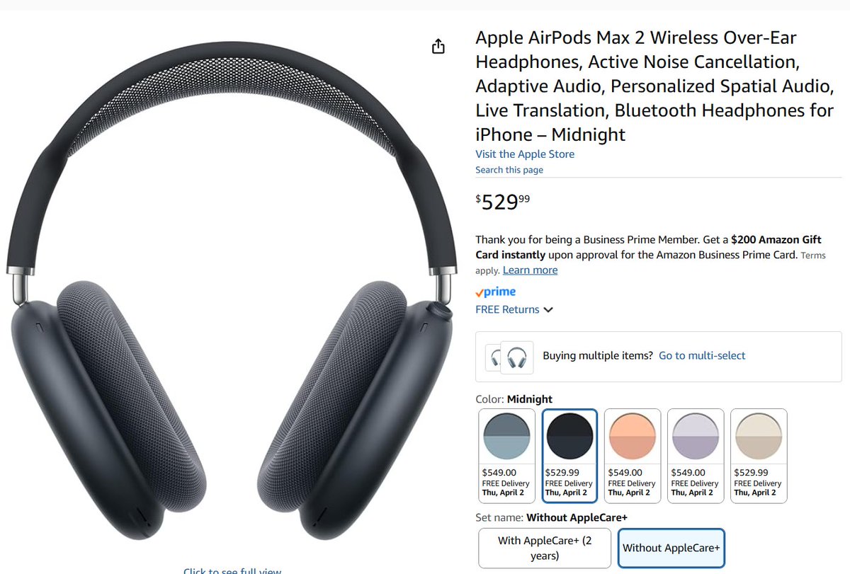 【値下げ不可】【新品未開封】AppleAirPods Max ミッドナイトカラー Amazon.com: Apple AirPods Max - Midnight (Renewed) : Electronics