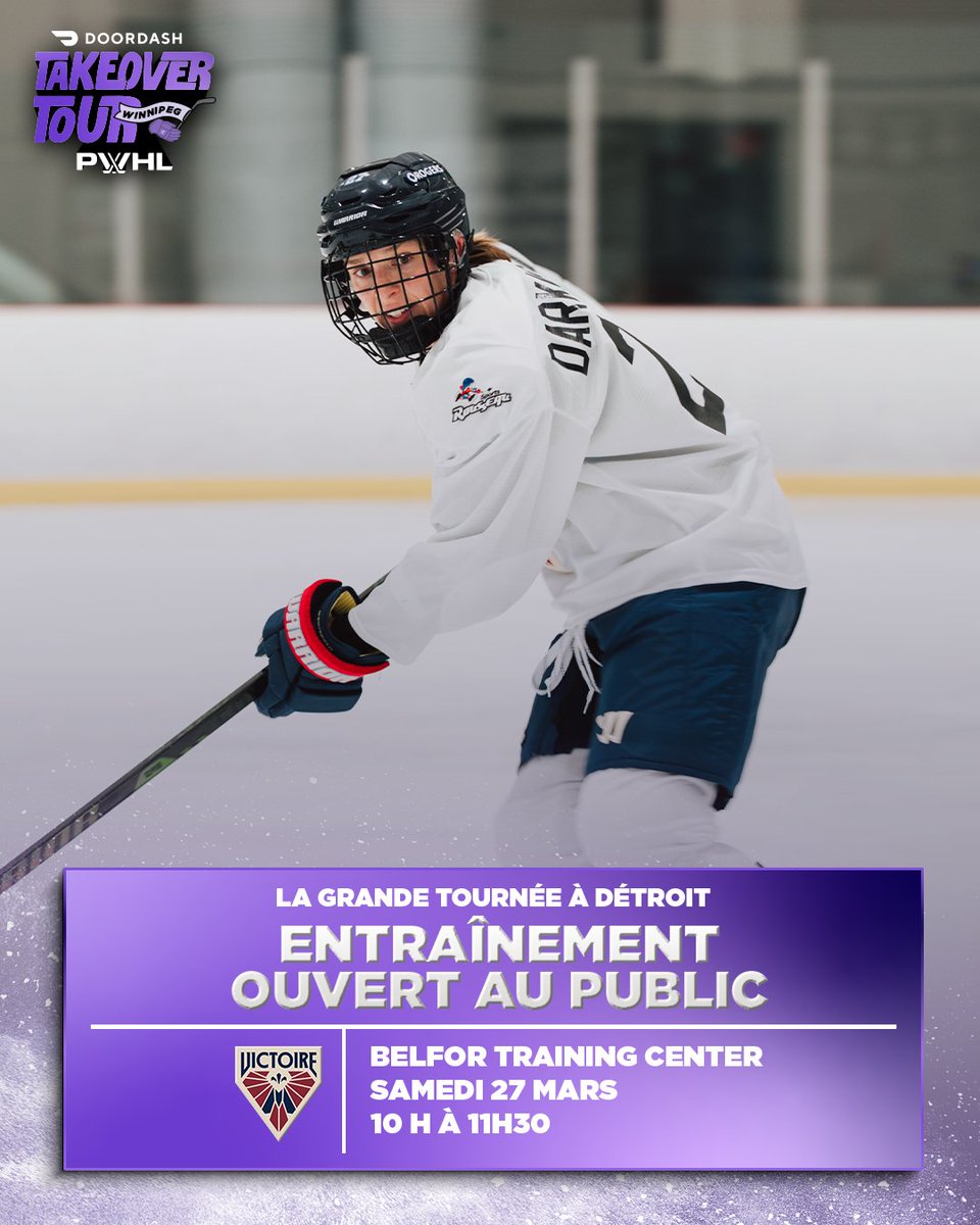 Hey Détroit, on se dit à demain?😃

Hey Detroit, see you tomorrow at Belfor Training Center for our OPEN PRACTICE?