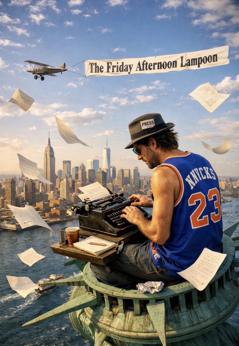On The Beat - From Broadway to Biscayne Boulevard, from the Bird Streets to Euclid Avenue- Any Topic is Fair Game Until it is a Bore… 3/26/26
thefridayafternoonlampoon.com/articles/on-th…

#Iran #MLBOpeningDay #Yankees #PaulSkenes #Jonesborough #Netflix #FridayLampoons
