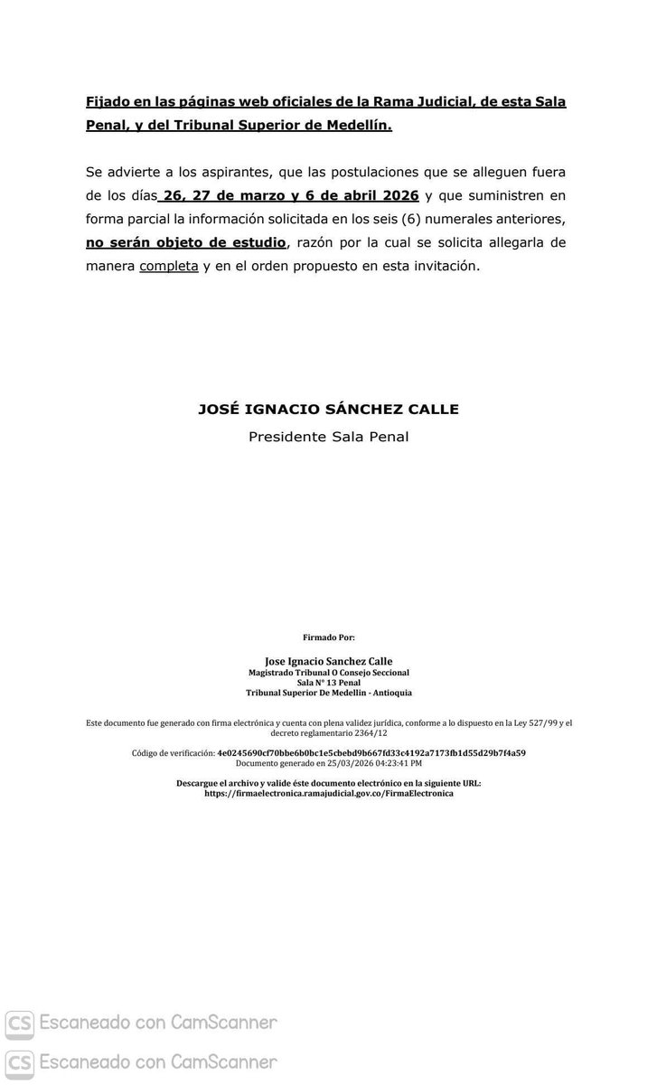 Tribunal Superior de Medellín tweet media