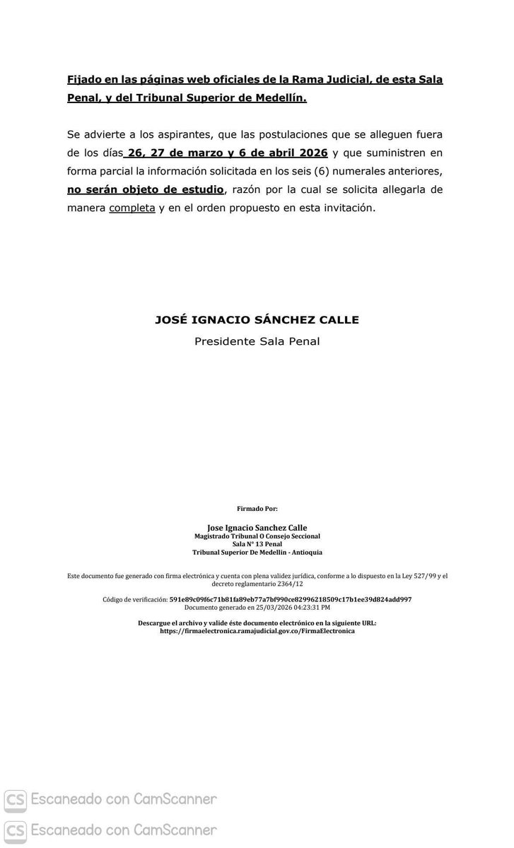 Tribunal Superior de Medellín tweet media