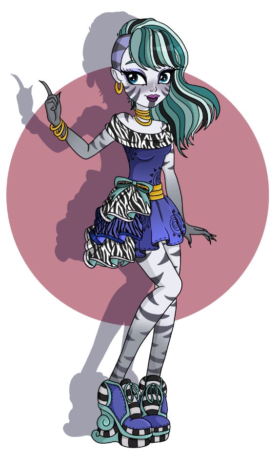 SpiderReaper91's tweet photo. This #freakyfusion is of #Zecora from #MLP and #Monsterhigh's #Twyla https://t.co/gjwCKVCM88