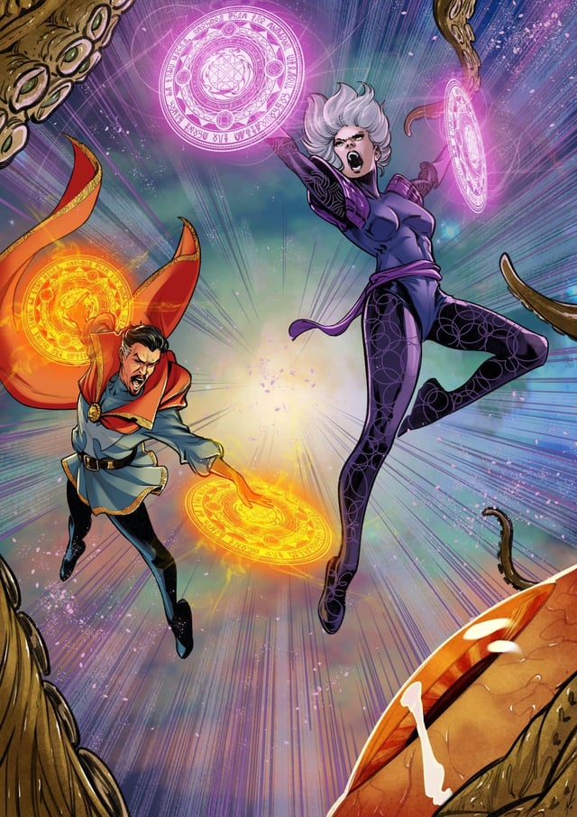 faltinestrange_'s tweet photo. —clea and doctor strange by lorenzo berdondini https://t.co/EGbpHPn7bu