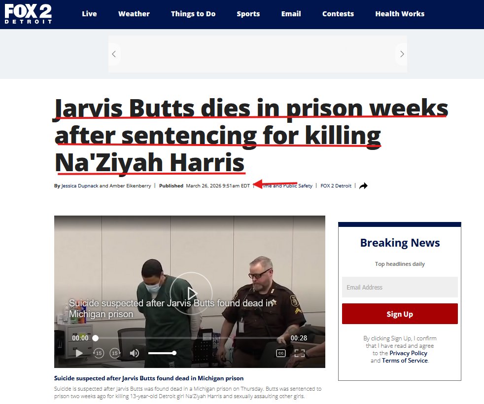 TheDebriefing17's tweet image. 🤔#Hmmm Jarvis Butts Suicide and  "Dies in Prison"