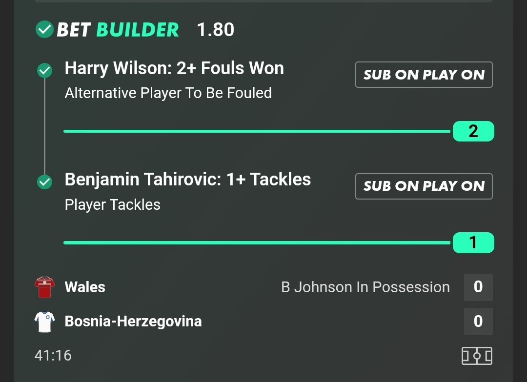 wizard_season's tweet photo. 🚨 WC Qual Betbuilder lands @ 1.80 🔥✅️
(Wales v Bosnia)

Harry Wilson 2+ Fouls Won ✅️
Tahirovic 1+ Tackles ✅️

Main bet lands comfortably for @oddschecker! Like if you got on 🤝💰 https://t.co/InWF68N39e