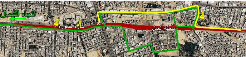 m_aldebasi's tweet photo. تنوه إدارة مرور منطقة القصيم بأنه سيتم إغلاق طريق الملك عبدالله في مدينة بريدة لمدة 24 ساعة 
اعتباراً من فجر يوم الجمعة الموافق ١٤٤٧/١٠/٨ هـ وذلك لرفع هيكل جسر المشاة مقابل مستشفى الملك فهد التخصصي. لذا تهيب إدارة المرور بمستخدمي الطريق السير عبر البدائل المشار اليها بالصورة اعلاه خلال فترة الإغلاق.