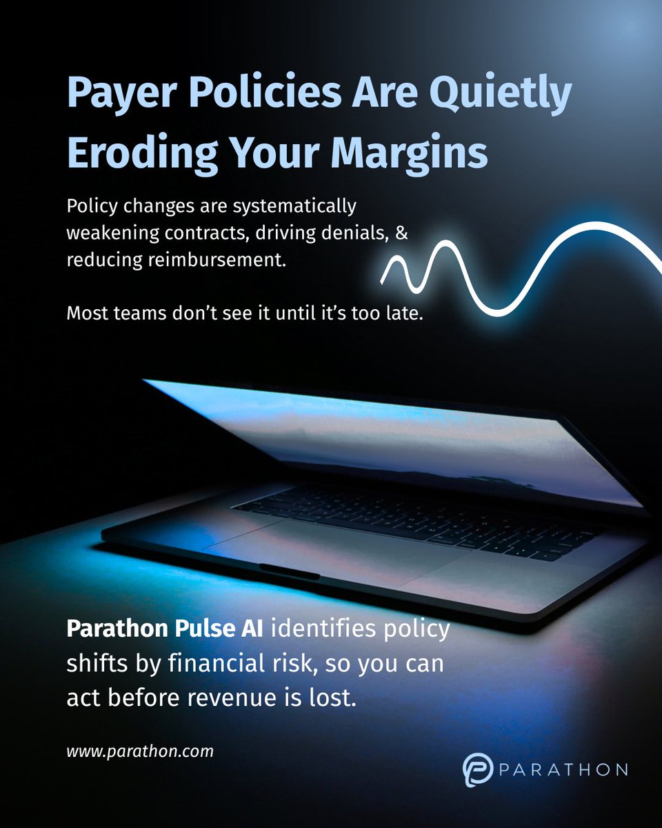 ParathonByJDA's tweet photo. Payer policies are no longer just operational noise, they’re a direct threat to margin.

Request a demo of Parathon Pulse today. https://t.co/Pe7Ge97XqP