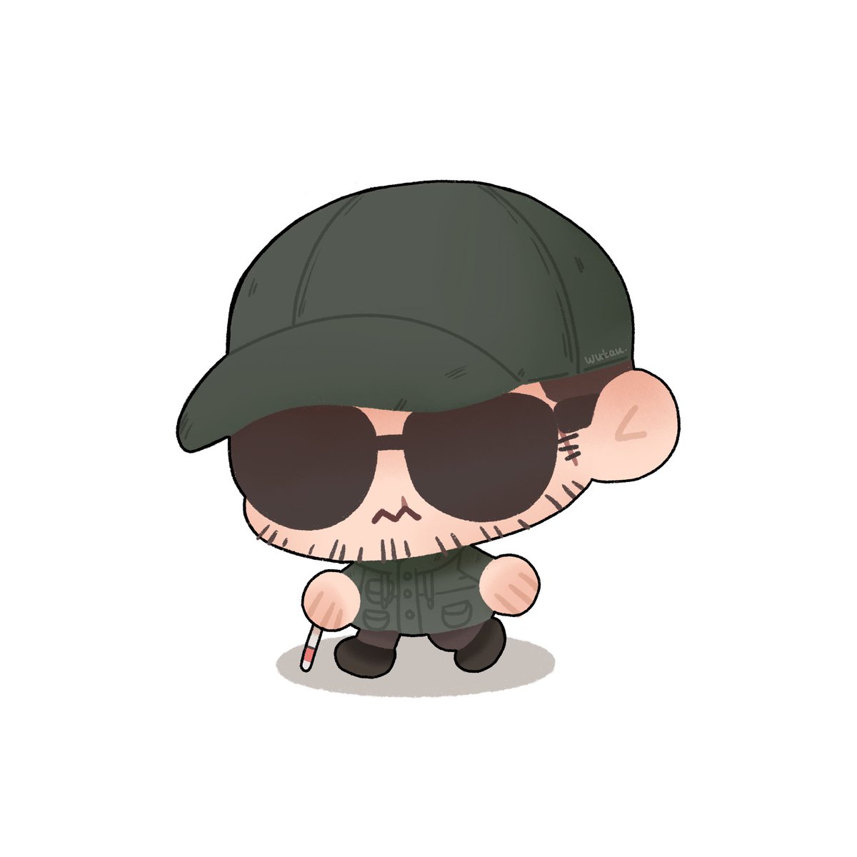 wutau_'s tweet photo. lol I wanted to draw matt murdock in his green outfit but he turned out to be just a little guy 🫳 https://t.co/AbzmddsiPz