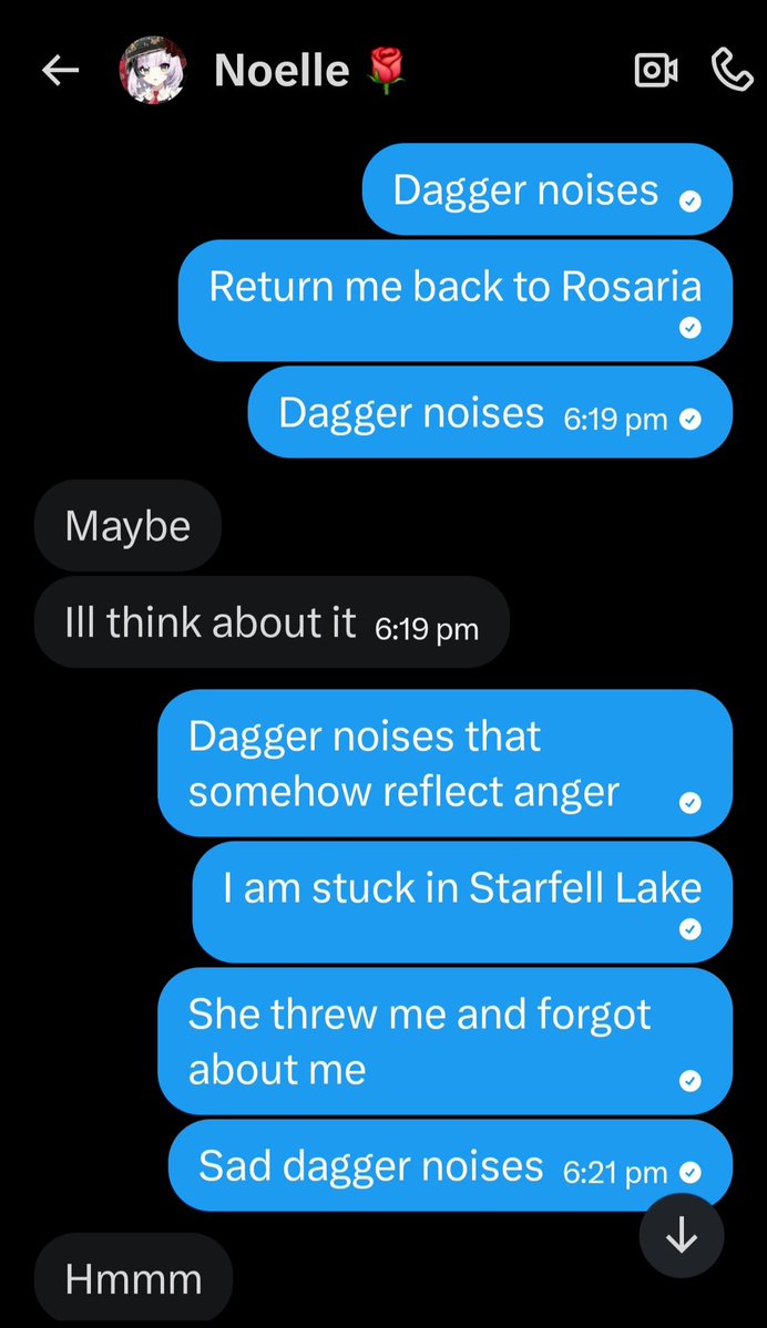 Timely Rosaria's dagger tweet media