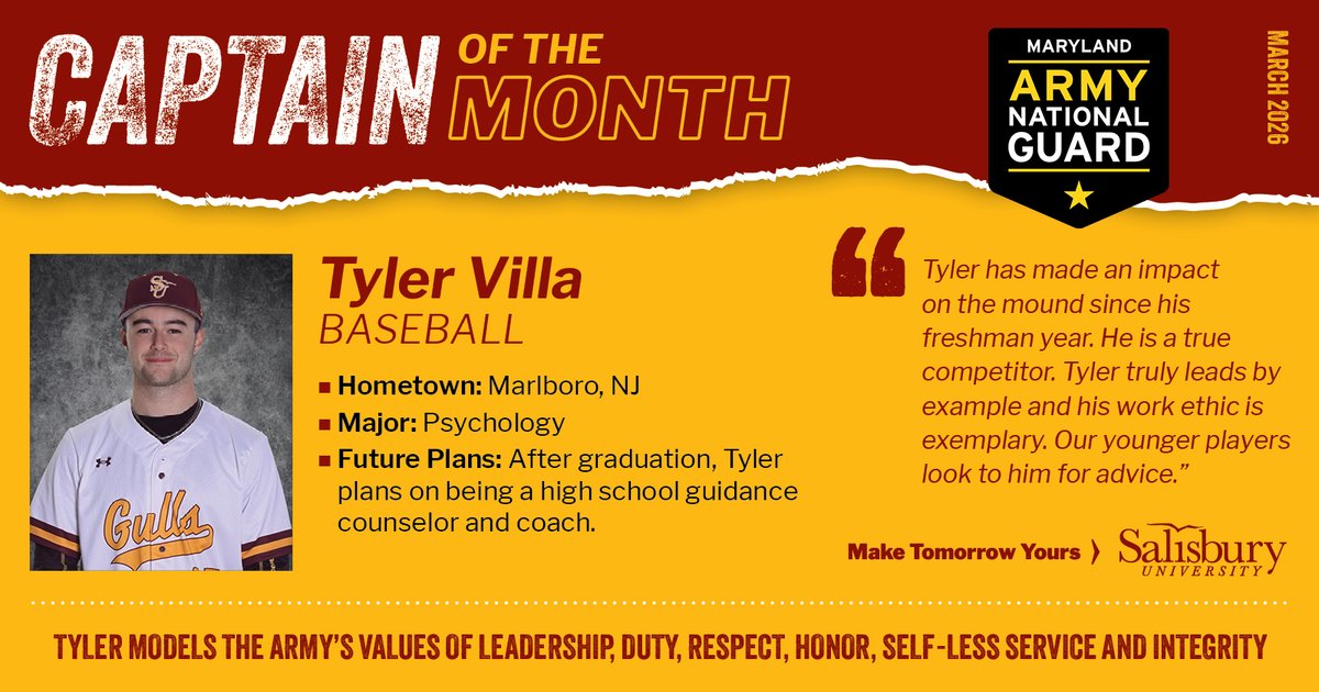 MaroonGoldClub's tweet photo. Congrats to our Captains of the Month presented by the @Mdarmyguard   #GoGulls @SalisburyBB @SUSeaGulls https://t.co/Uzyd1YTYD7