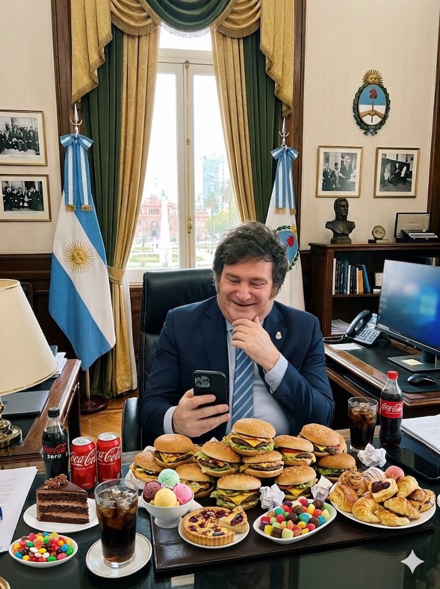 Impresionante foto subió la gorda Milei.