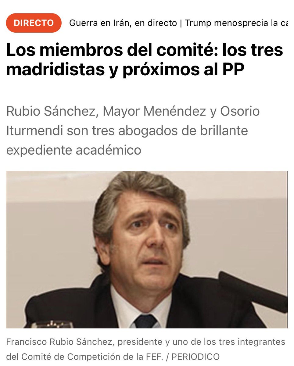 ⛔️Ni se te ocurra hacer RT. No quieren q se sepa⛔️

¿Esto es verdad?

Los q han decidido q a Valverde le caiga 1 partido y a otros jugadores por lo mismo 2, a Lewandowski 3 por tocase la nariz… 

¿ Son del Madrid y alguno ha sido socio del Madrid ?

Mientras os distraen con