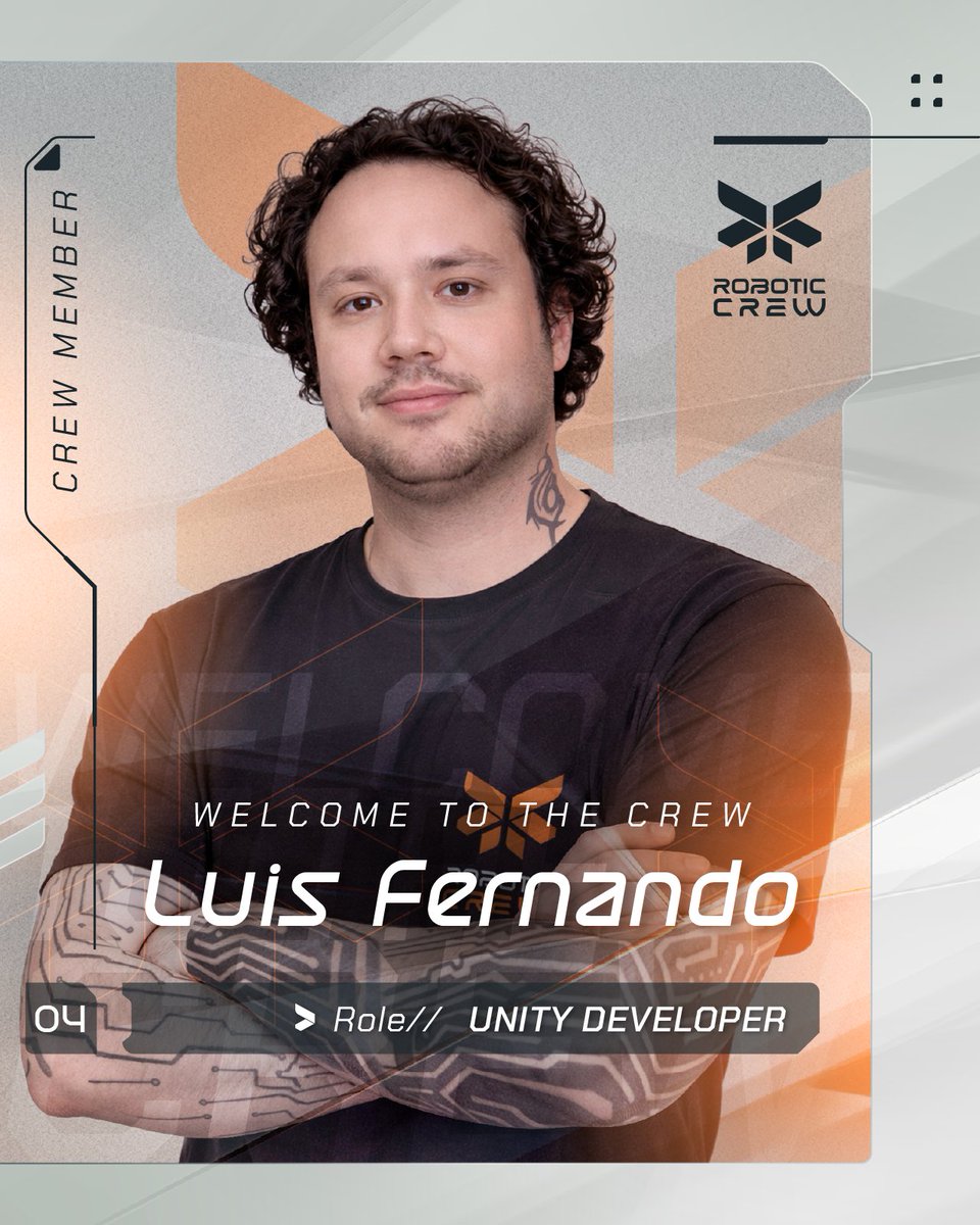 RoboticCrew's tweet photo. 🦾 WELCOME TO THE CREW ✨ 
We’re excited to welcome new talent to Robotic Crew, continuing to strengthen our global team!
🧑‍💻 Jared Mejia - Software Engineer
🧲 Ramiro García - Lead Gen Analyst
🎯 Pedro Arias Gil - Lead Gen Analyst
🧿 Luis Fernando Casas - Unity Developer
#Welcome https://t.co/hUoiRMDsmo