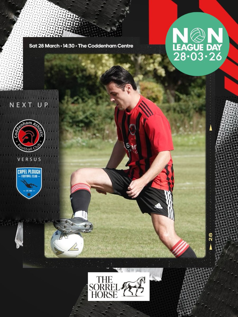 OfficialCodArmy's tweet photo. ππππ ππ : πππππ ππππππ (π)
ποΈ Saturday 28th March 2026
π Capel Plough
ποΈ The Coddenham Centre
π SIL Championship
π₯ 2.30pm KO
#CodArmy | #FishNMeat | #NonLeagueDay https://t.co/lLIPbm341F