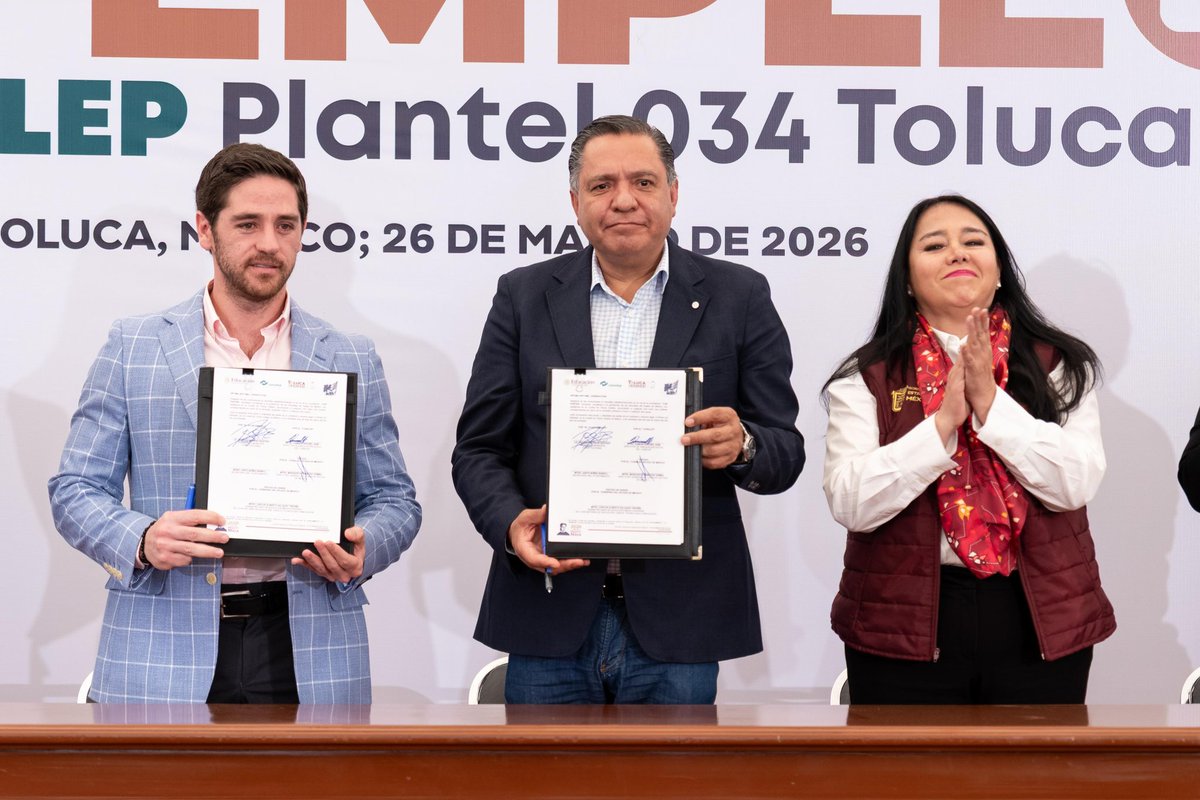 Encabezamos la Primera Feria Municipal de Empleo 2026 en el #CONALEP 034. No solo estamos acercando vacantes; estamos consolidando el Modelo de Formación Dual para que nuestros estudiantes pasen del aula a la industria sin escalas.

Queremos empleos formales, dignos y, sobre