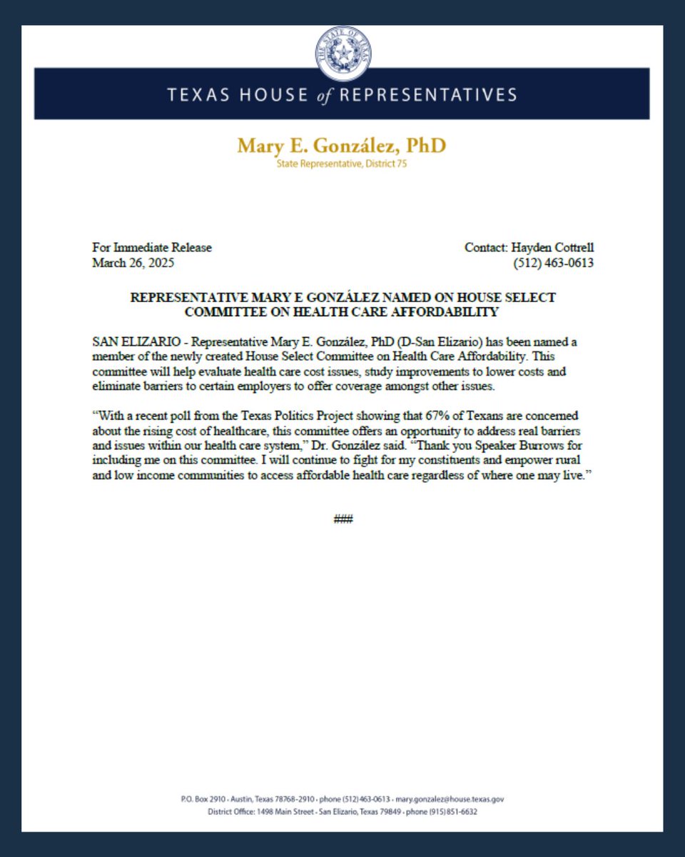 Dr. Mary E. Gonzalez tweet media