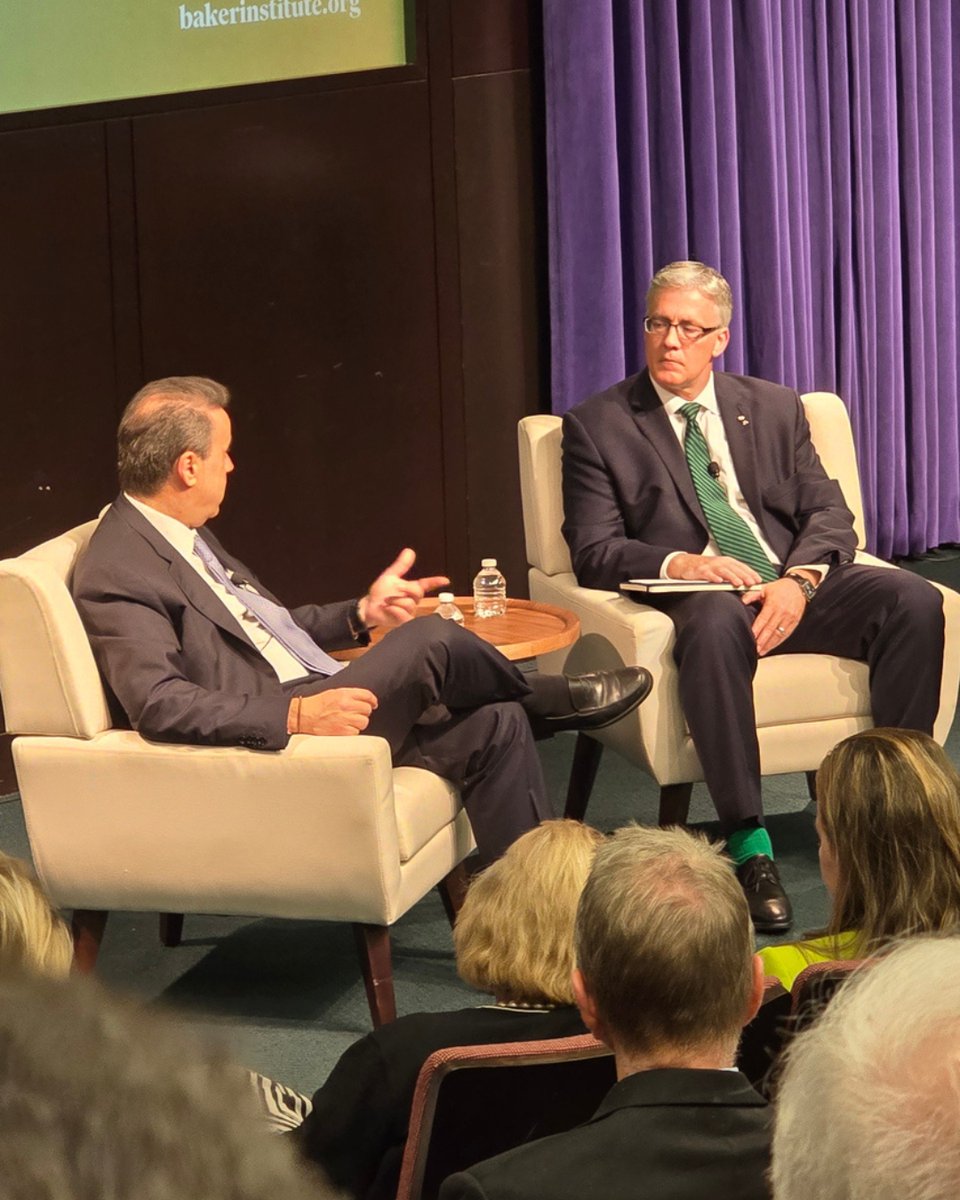 CES_Baker_Inst's tweet image. H.E. Stavros Papastavrou, Greece’s Energy Minister, joined @BakerInstitute @RiceUniversity after @CERAWeek by @SPGlobal on Monday for a discussion with @Ken_Medlock on Greece’s role in transatlantic &amp;amp; #Mediterranean energy.

#EnergyPolicy #BakerEnergy #CWAgora #CERAWeek