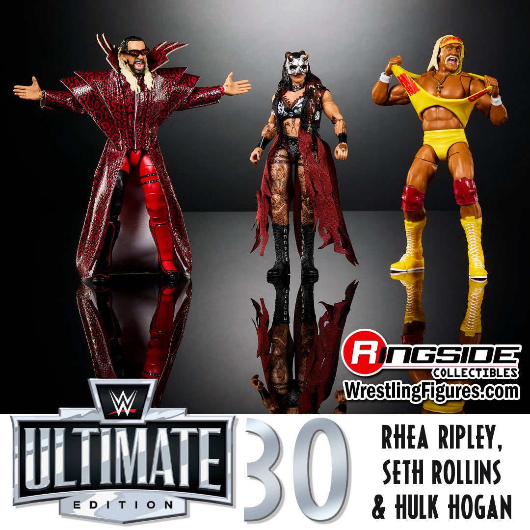 RingsideC's tweet image. IN STOCK NOW: @Mattel @WWE Ultimate Edition 30

Featuring Rhea Ripley, Seth Rollins &amp;amp; Hulk Hogan

SHOP ➡️ Ringsid.ec/WWEUltimate30

#RingsideCollectibles #UltimateEdition #RheaRipley #HulkHogan #SethRollins