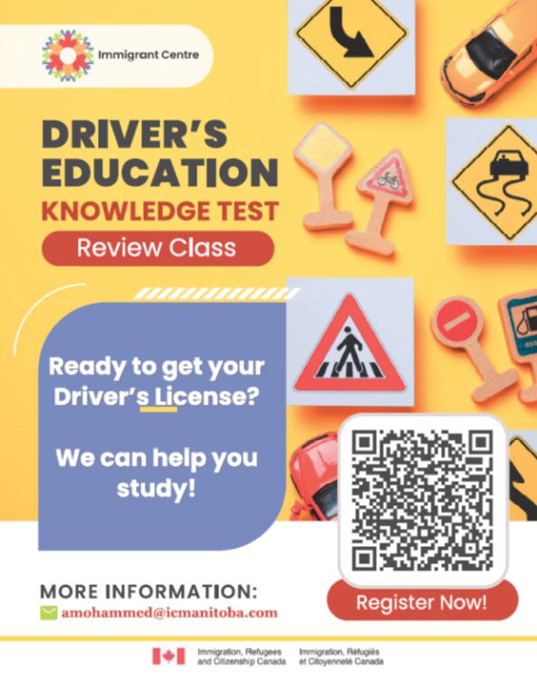 icmanitoba1's tweet photo. Getting ready for your Class 5 Knowledge Test?

Join our FREE online review class on April 13 (6–8 PM) and boost your confidence before test day! 📘💪

💻 Zoom session
⚠️ IRCC-eligible clients only

👉 Register: https://t.co/sz88BUukdr

#Winnipeg #Newcomers #DriversTest #Manitoba https://t.co/mX1Lzf1EuY