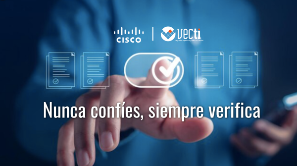 VectiOficial's tweet photo. ¿Seguridad perimetral? Eso es de 2010. Hoy hablamos de @Cisco  y el modelo Zero Trust: "Nunca confíes, siempre verifica". Es la única forma de blindar una red híbrida moderna. 🛡️🔐 
#CyberSecurity #Cisco #Networking https://t.co/lPhj6QLW9D