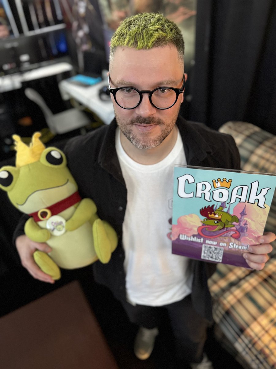 Max_CROAKgame's tweet photo. An exclusive DEMO of CROAK is available for PAX EAST 💚 @pax 

Come see me at booth 17084 or DM for an interview.

Let’s froggin’ gooo! 🐸
@WoodRunnerGames 

#indiegame #2danimation #froggame #paxeast #croakgame https://t.co/AUOaOyP84w