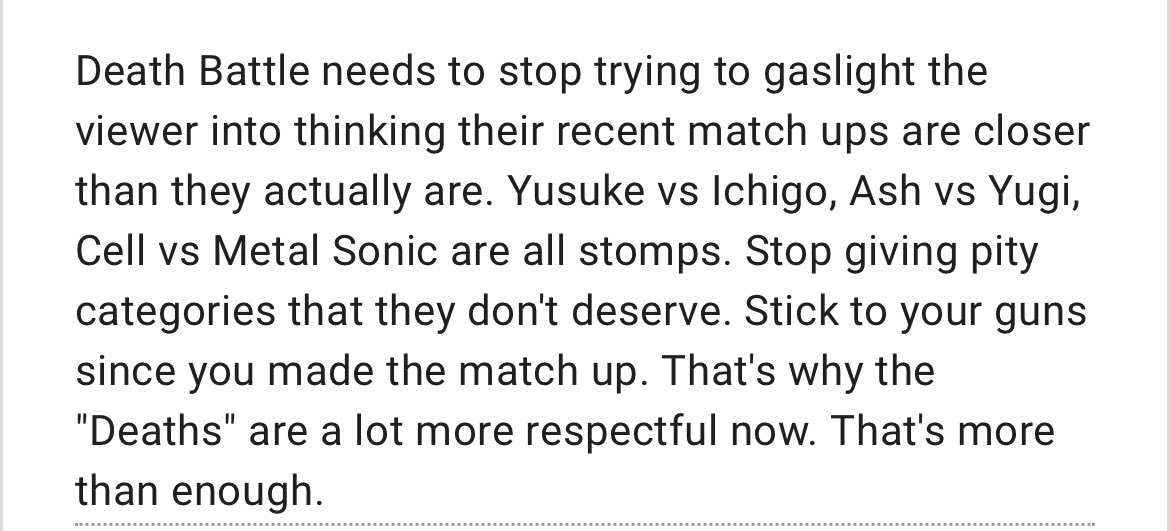 Death BattleTwT Confessions tweet media